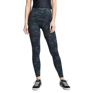 SPANX Seamless Camo Leggings Green Grey Size M